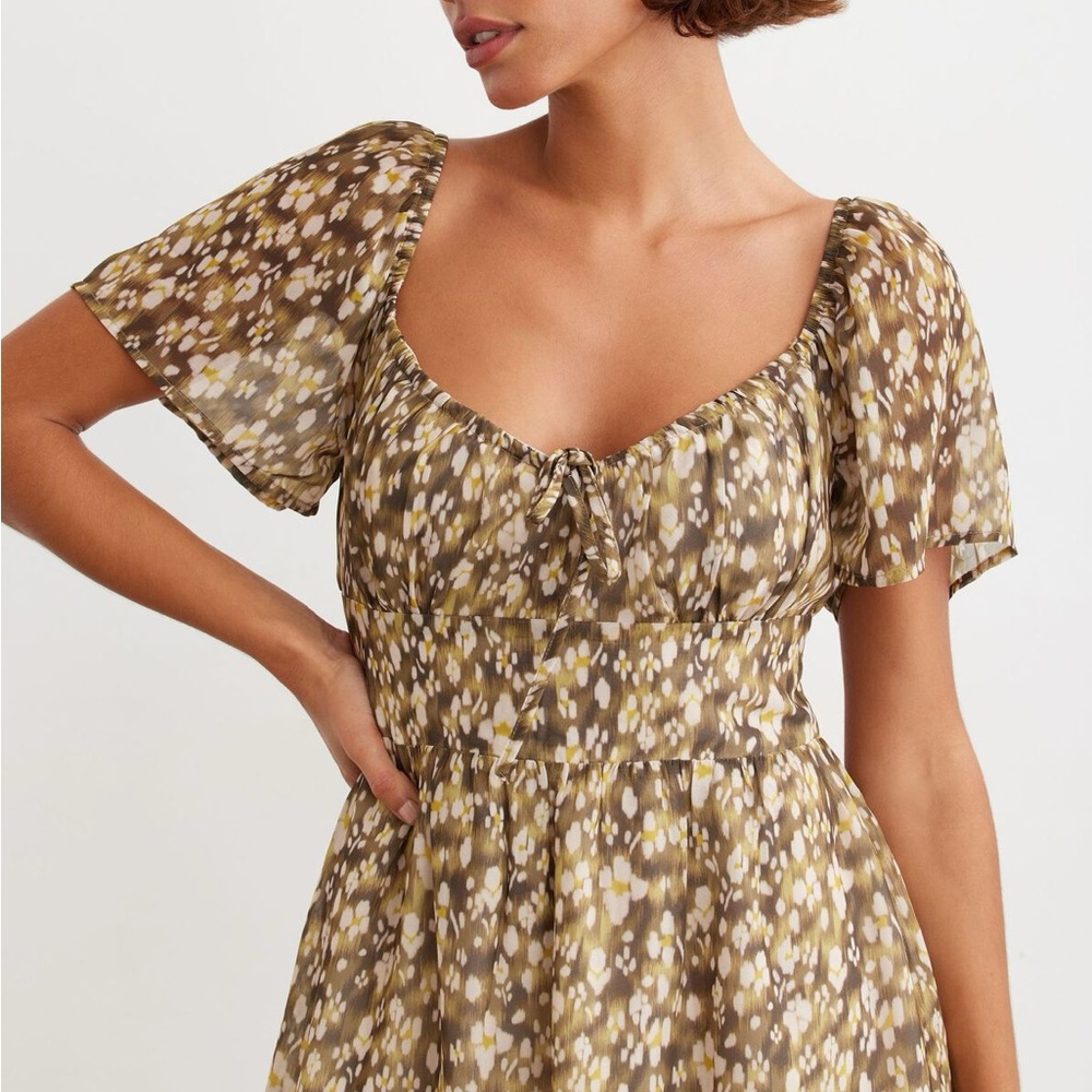 Dynamite Eliza Floral Smocked Dress